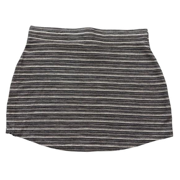 Smartwool Horizon Line Merino Blend Skirt Size Medium Textured Stripe Drawstring - Picture 4 of 6